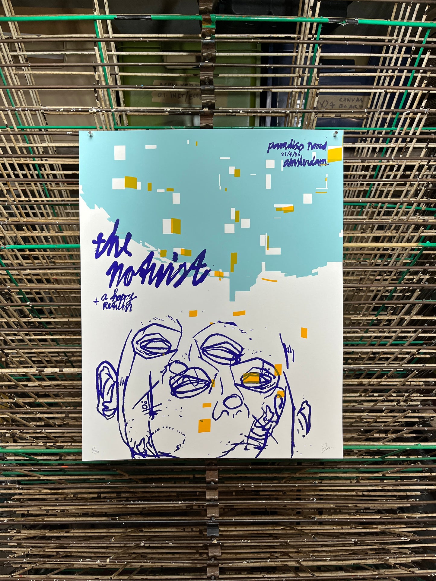 The Notwist amsterdam screenprinted gigposter