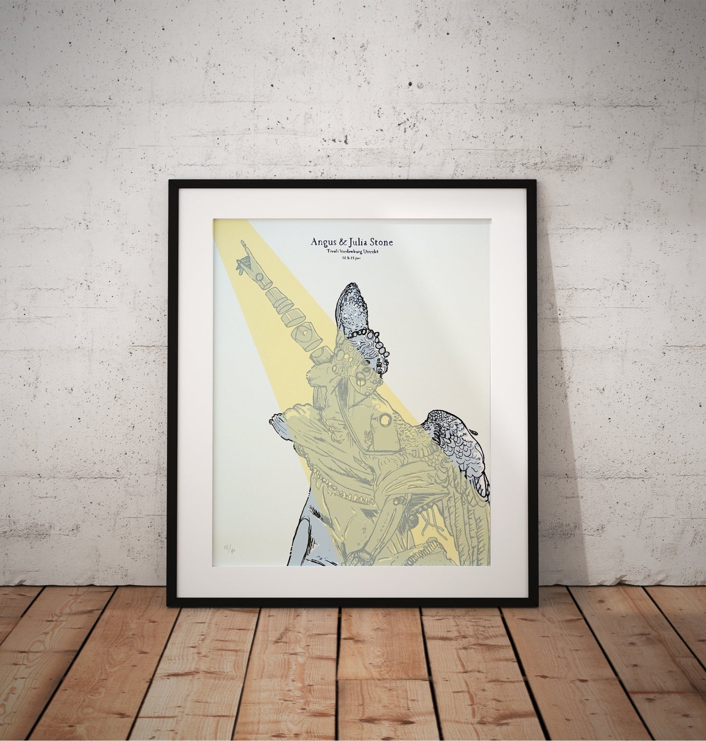 Angus & Julia Stone screenprinted gigposter white