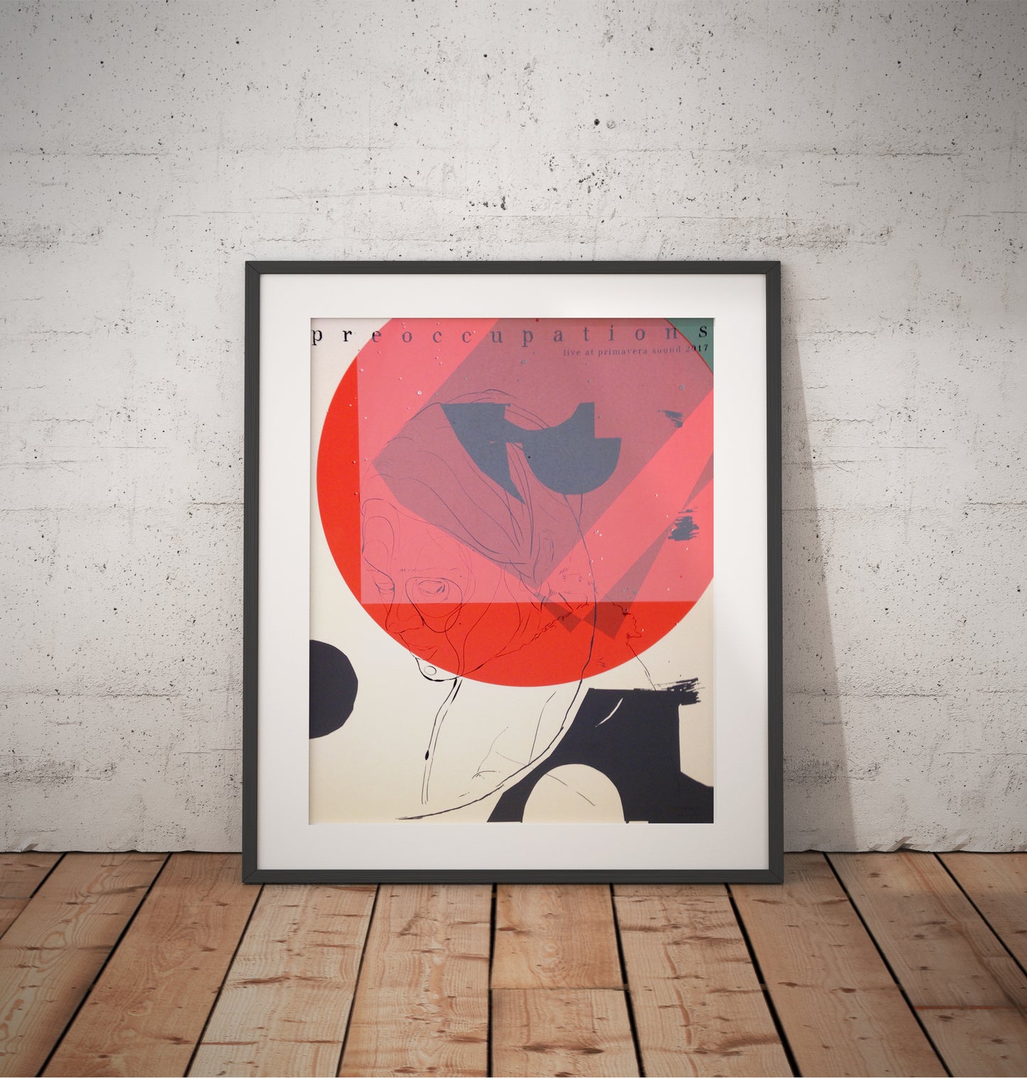 Preoccupations screenprinted gigposter