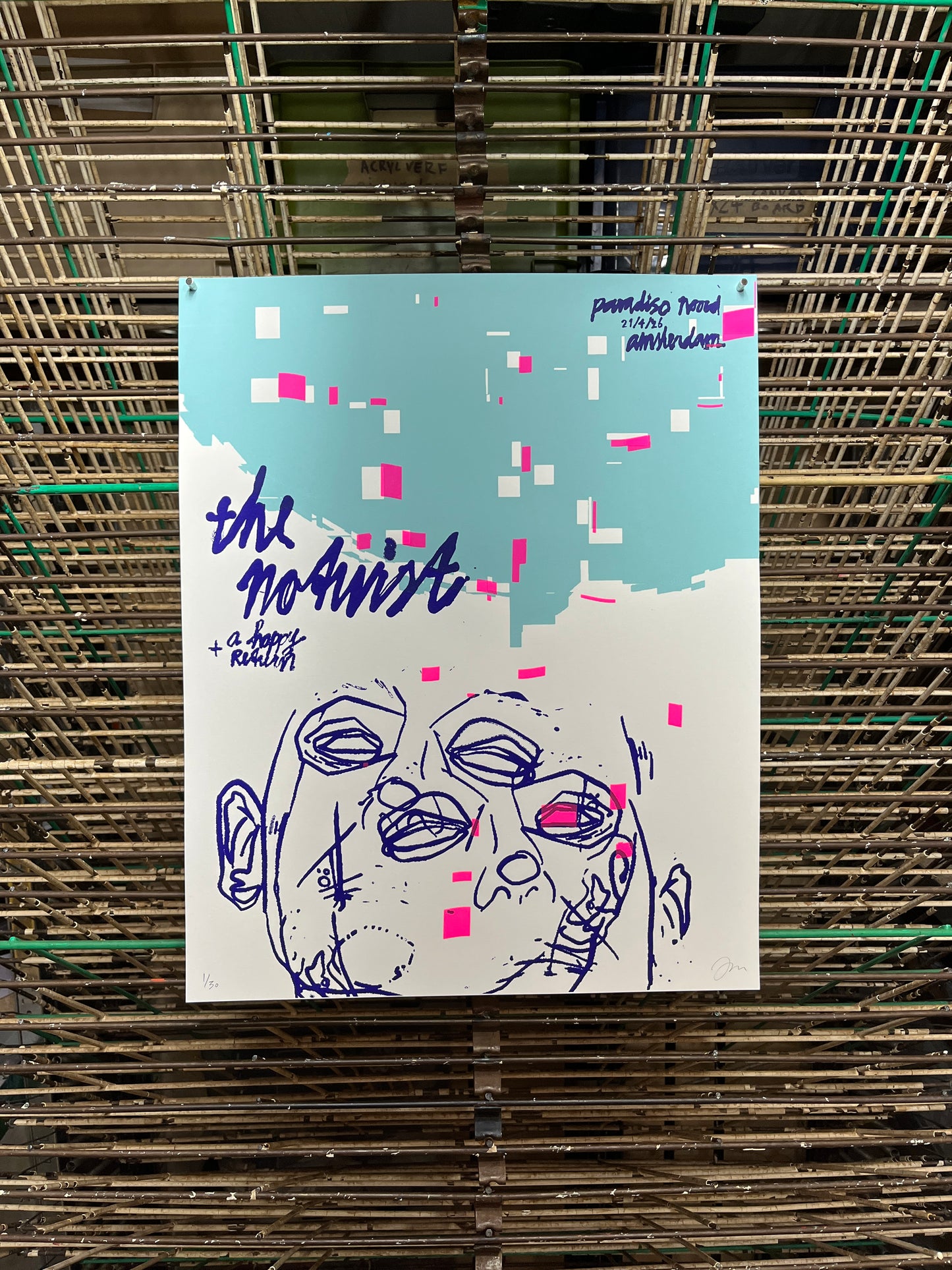 The Notwist amsterdam screenprinted gigposter