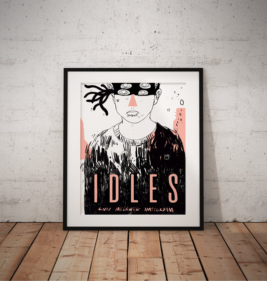 Idles gigposter Amsterdam