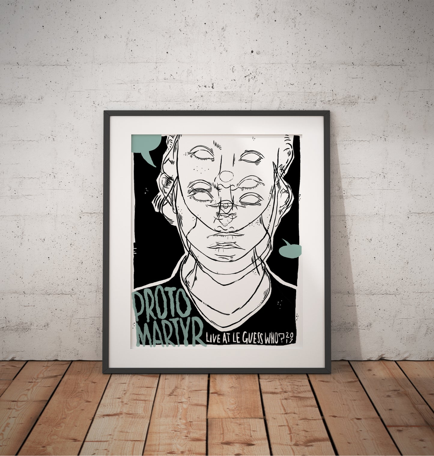 Protomartyr screenprinted gigposter