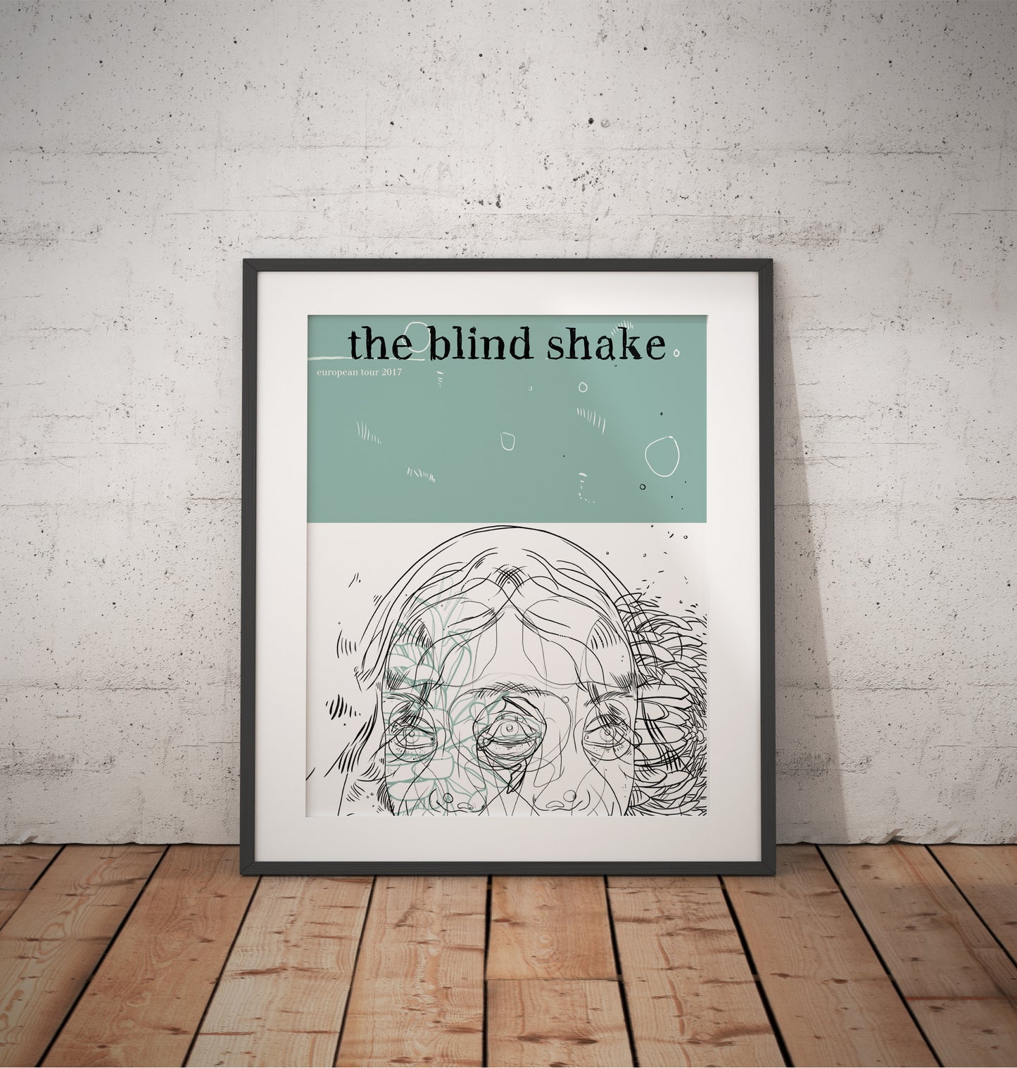 The Blind Shakes screenpritned gigposter